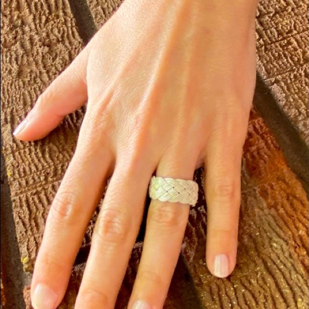 Authentic Silver Braided Ring - Picture 3 of 4